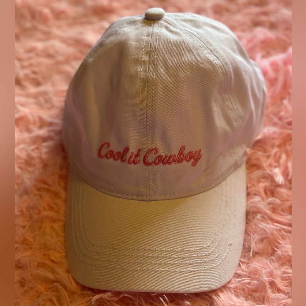Cool It Cowboy Pink Script Hat